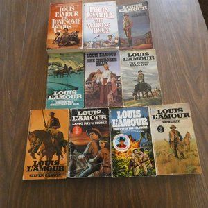 10 Vintage Louis Lamour Western Paperbacks